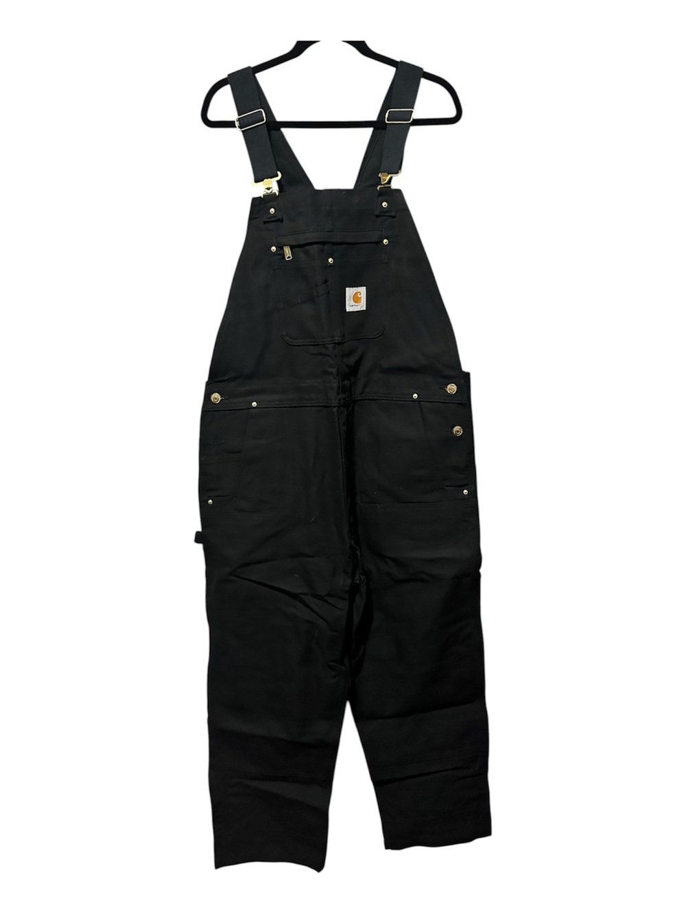 NEW Carhartt Black Heavy-Duty Duck Canvas Overalls 40 x 30